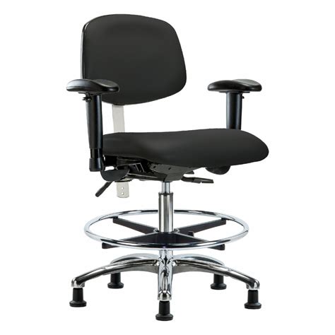 Vinyl Arms Included Cleanroom Task Chair T Br Ncr Vmbch Cr T