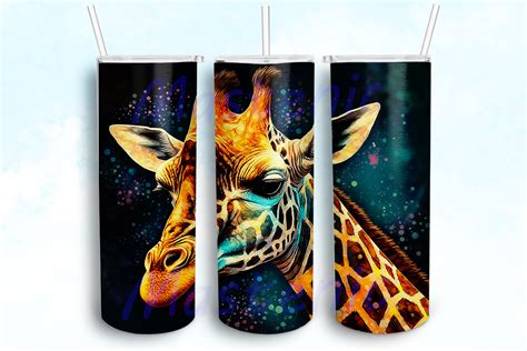 Giraffe Tumbler Wrap PNG Graphic By Mastenic Creative Fabrica