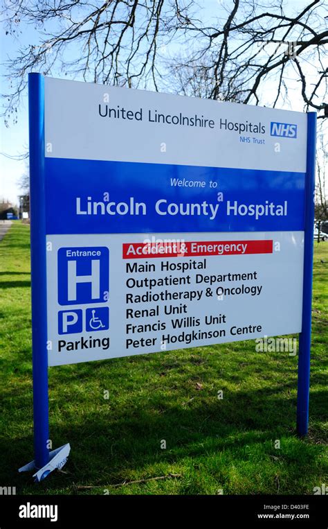 United Lincolnshire Hospitalsnhs Lincoln County Hospital Stock Photo