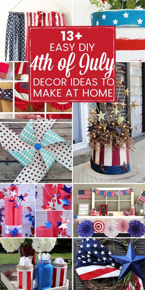 SIMPLE DIY 4TH OF JULY DECORATIONS Easy And Cheap Decorating Ideas For