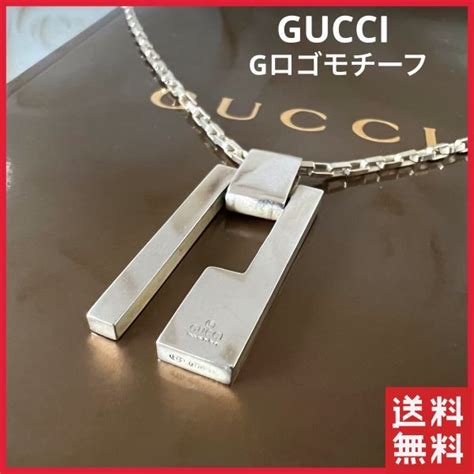 正規品 Gucci グッチ Gロゴ ネックレス シルバー925 Gロゴプレートネックレス、ペンダント、チョーカー｜売買されたオークション