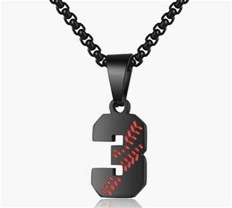 Stainless Steel Baseball Necklace Great Gift Idea Baseball