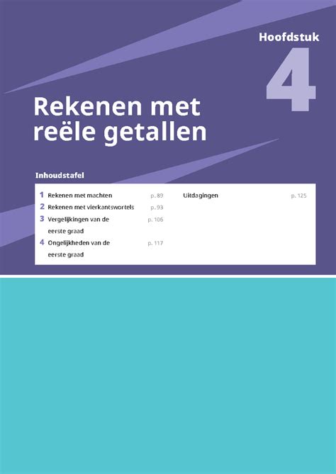 Wiskunde Oplossingen Opdrachtenboek 3e Jaar H4 4 Hoofdstuk