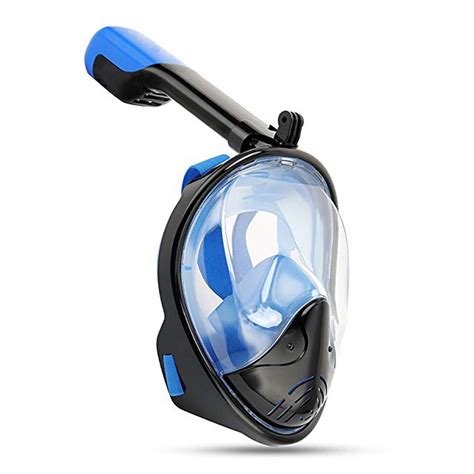 Lelinta Full Face Snorkel Mask Foldable 180 Panoramic View Diving Scuba Mask Free Breathing