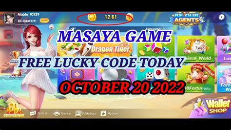 Masaya Game Free Lucky Code Today Youtube