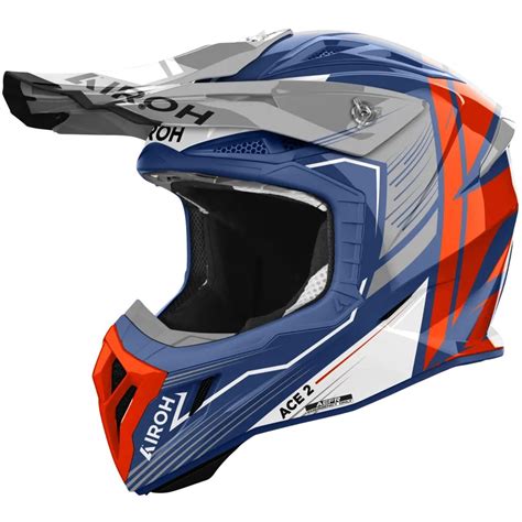 Airoh Motocross Helm Aviator Ace Engine Cerulean Gloss Maciag Offroad