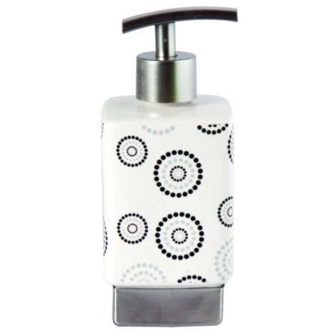 Distributeur de savon Céramique DOTS Gris Blanc MSV