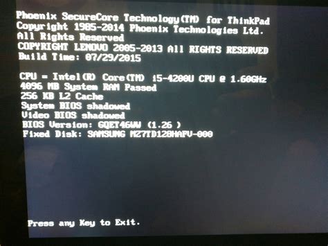 Boot Lenovo Beeps Once And Shows An Error Screen At Start Up Super User