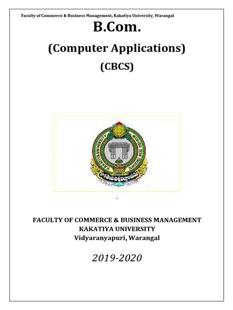 Bcom Computer Applications Ii Sem Pdf Method Computer Programming