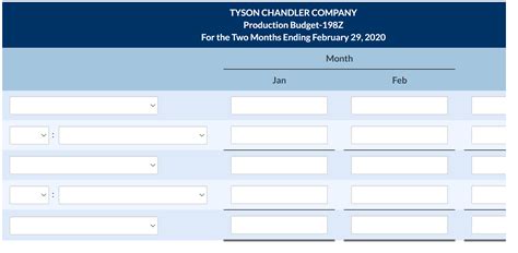 Solved Tyson Chandler Companys Sales Budget Projects Unit Chegg