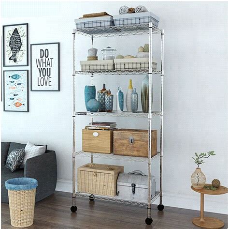 Amazon Popular Tiers Nsf Chrome Storage Wire Shelving With Wheels