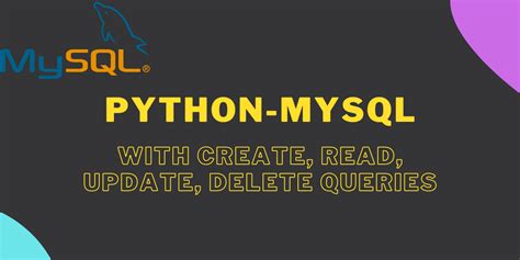 Python Mysql Connect A Mysql Database With Python Mysqlcode