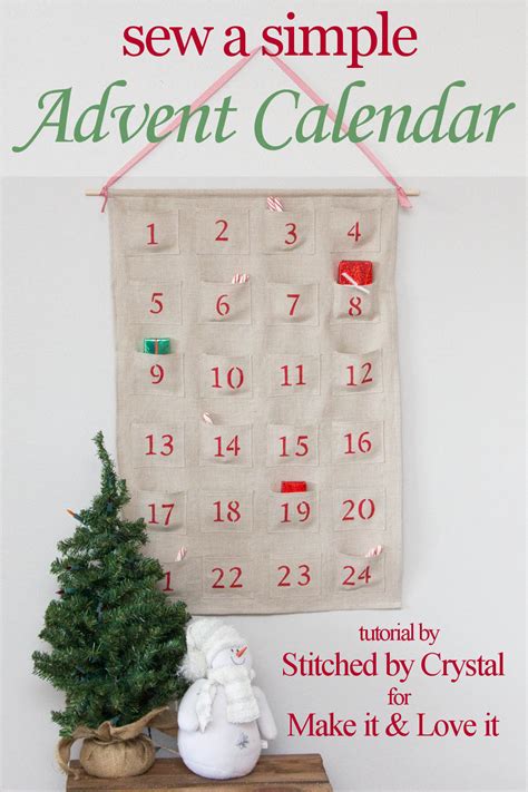 Sew A Simple Advent Calendar For Christmas Make It Love It