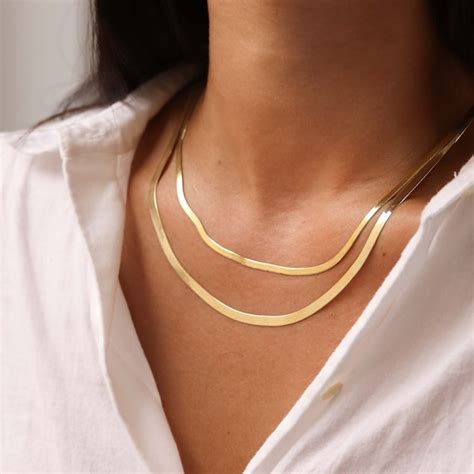 14k Gold Necklace 14k Gold Chain Solid Gold Necklace Solid Etsy