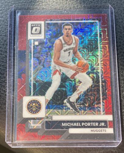 2022 23 Panini Donruss Optic 5 Michael Porter Jr Choice Red Prizm 88