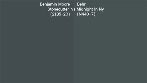 Benjamin Moore Stonecutter Vs Behr Midnight In Ny N