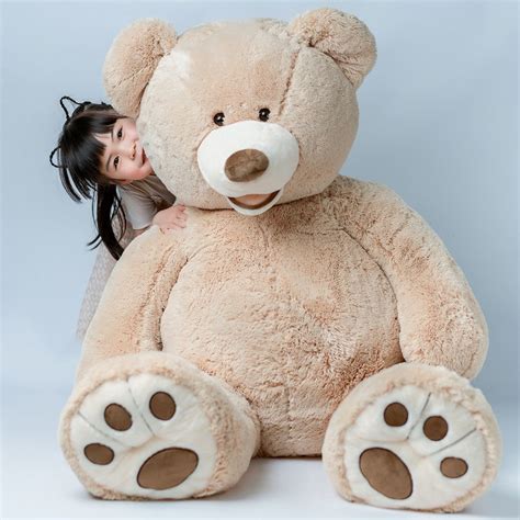 Hugfun Oso De Peluche Gigante De 134cm Color Café Miel Costco México