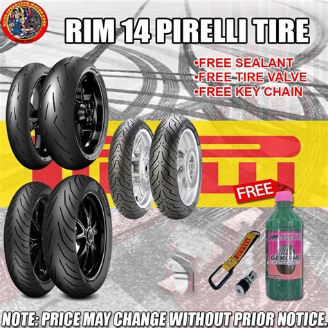 Pirelli Diablo Rosso Angel Scooter Tubeless Tire Rim With Freebies