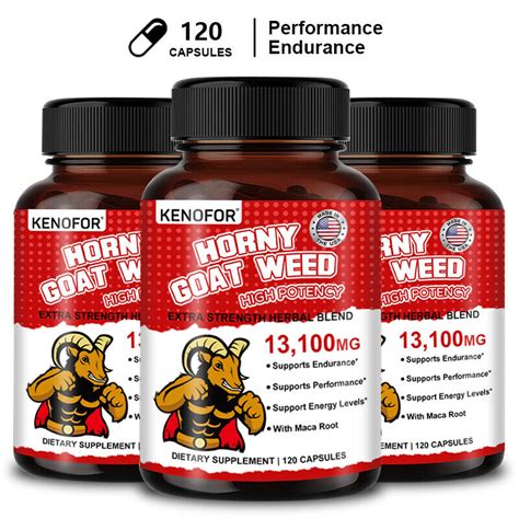 Horny Goat Weed Komplex Mit Tribulus Ginseng Und Maca Kapseln Ebay