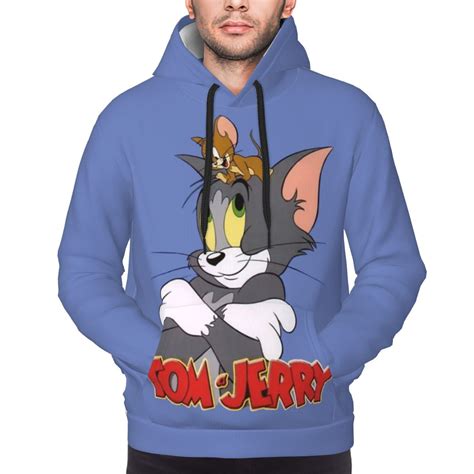 Unsiex Tom Cat Jerry Hoodie Cartoon Pullover Hoodies 3d Graphic Hooded Sweatshirts For Men Women