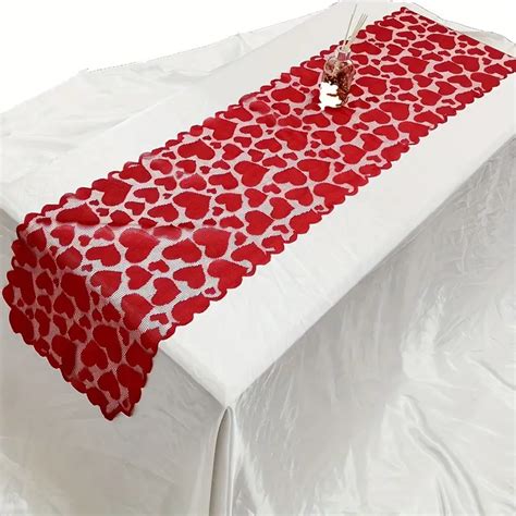 NicroValentine Heart Table Runner Red Heart Lace Table Runner Nicro