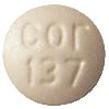 Pill Finder Cor 137 White Round Medicine