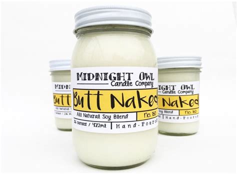 Butt Naked Soy Candle Scented Mason Jar Candle Gag Gift Funny Candle Tropical Most Popular