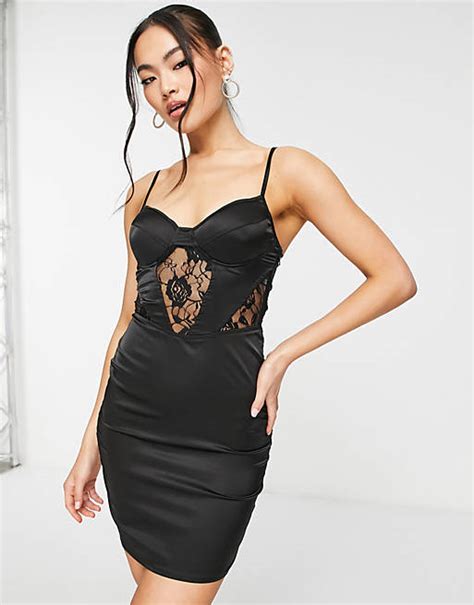 Parisian Körperbetontes Camisole Minikleid Mit Spitzeneinsatz In