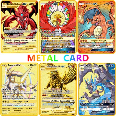 Tarjeta de Metal Pokémon GX EX VMXA Anime coleccionable regalo para