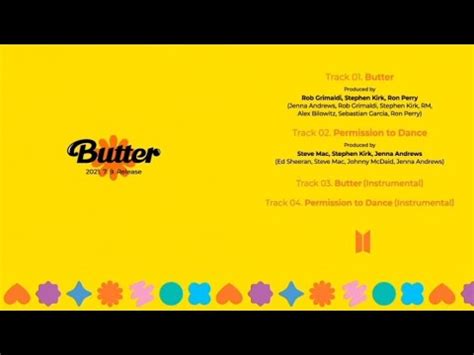 Bts Butter Permission To Dance Cd Tracklist Youtube