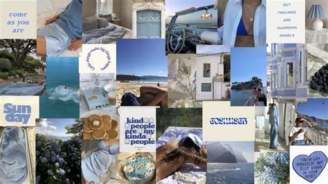 Vision Board Blue Collage Schetsboek Idee N Achtergronden Achtergrond