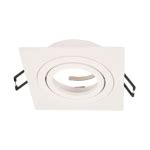 Artefacto Embutir Cuadrado M Vil Aluminio Blanco Mr Led Macroled