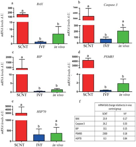 F Table Of Mrna Expression Levels Presented As Fold Change Relative