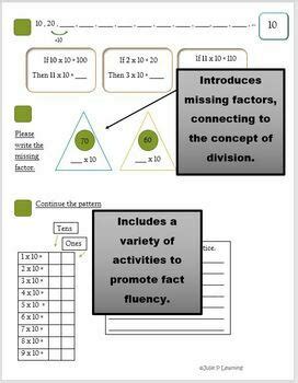 Multiplication Groups Of 10 Fact Fluency Guided Practice By Julie P