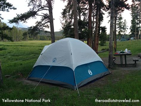 Camping in Yellowstone National Park - The Road Lots Traveled