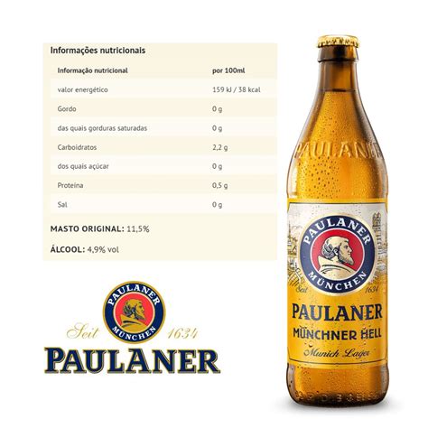 Cerveja Paulaner Lager Munchner Hell Alem Garrafa Ml Emporio