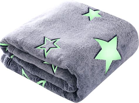 Winthome Kuscheldecke Kinder Deck Glow In The Dark Fleecedecke Weiche