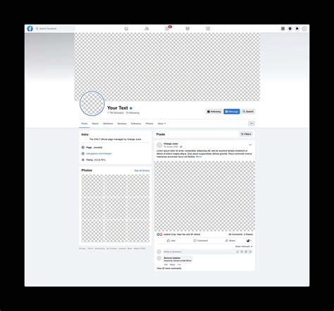 Facebook Profile Psd