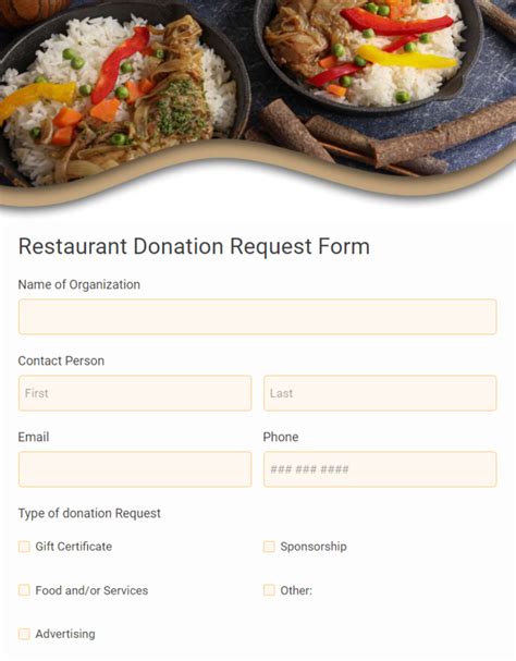 Restaurant Reservation Form Template 123formbuilder