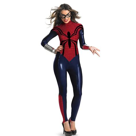 Spider Women Costume Blue Suit Sexy Costumes Women Halloween Girl