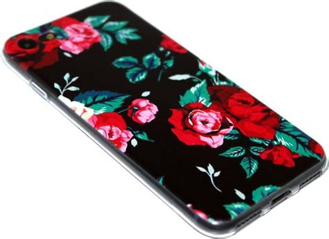 Levertijd Werkdagen Roze Rozen Hoesje Siliconen Iphone Se