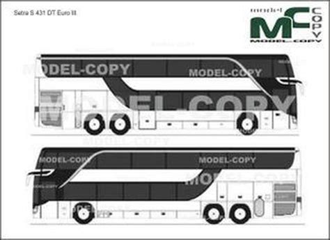 Setra S 431 DT Euro III 2D Drawing Blueprints 45547 Model COPY