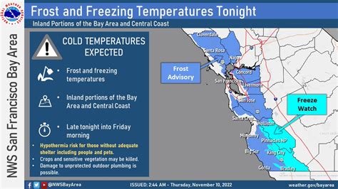 Nws Bay Area 🌉 On Twitter Chilly Temperatures And Frost Return To