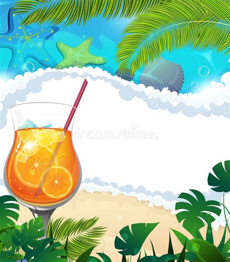 Tropical Beach Bar Menu Stock Vector Illustration Of Cocktail 39150832