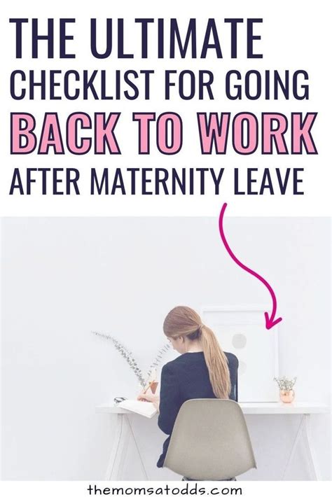 The Ultimate Checklist For Going Back To Work After Maternity Leave