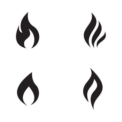 Fire Flames Set Vector Icons 6459543 Vector Art At Vecteezy