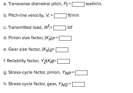 Solved A Commercial Enclosed Gear Drive Consists Of A Chegg