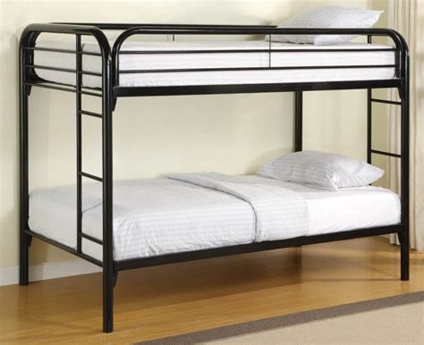 Morgan Contemporary Twin Black Metal Bunk Bed Fits Into Any Room In