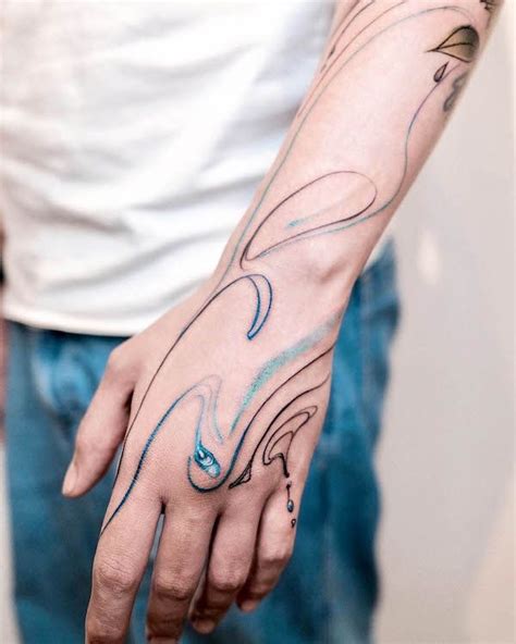 Glowing water hand tattoo by @gagama | Water tattoo, Tattoo inspiration ...