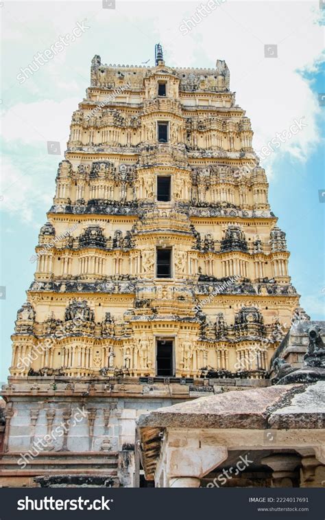 Closeup View Inner Virupaksha Temple Gopuram Stock Photo 2224017691